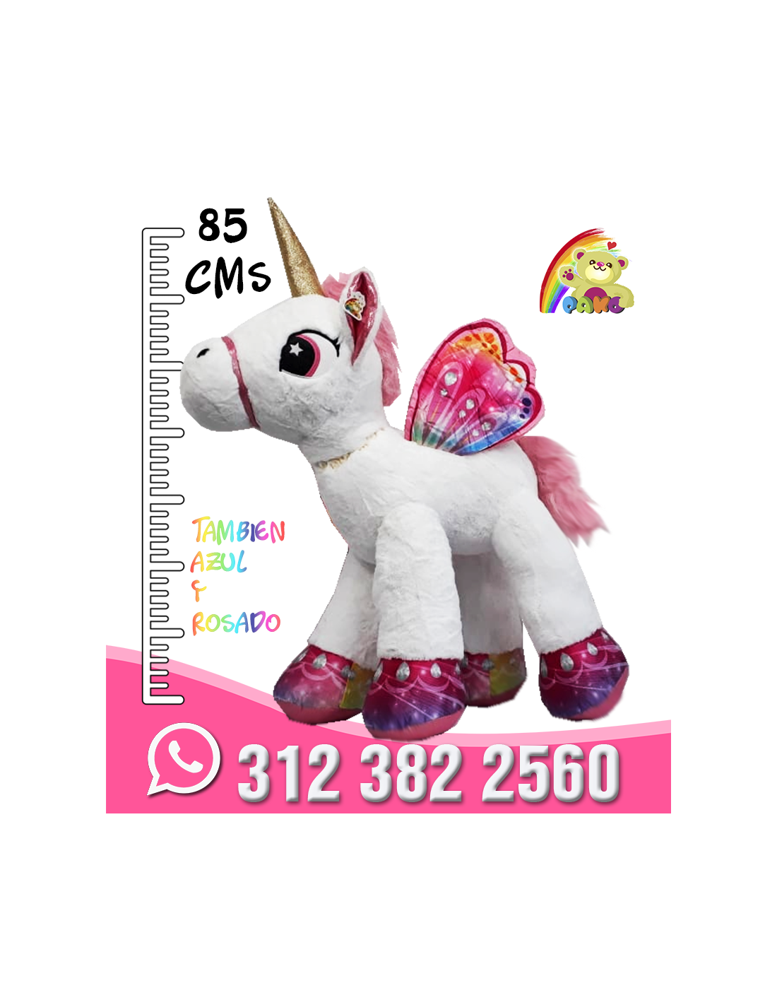 Unicornio grande online peluche